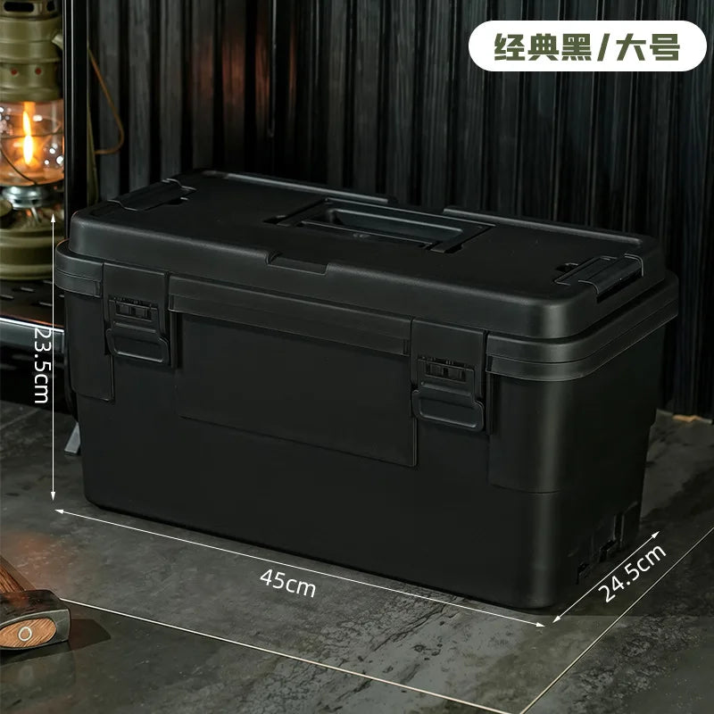 Tool storage box, gardening toolbox, painting tool storage, hardware set storage, plastic thickening, car mounted layering