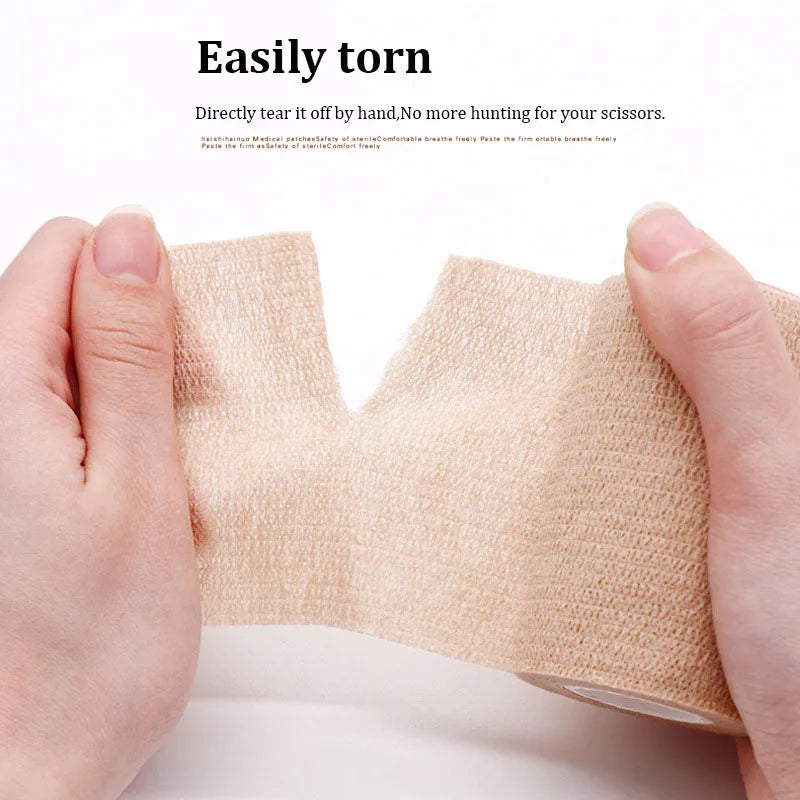 10 Rolls Adhesive Bandage Skin Elastic Breathable Sports Non-woven Wrap Finger Tape For Wrist Ankle First Aid Sports Bandage