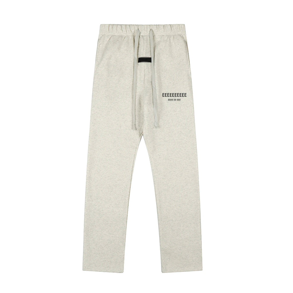 Classic Velvet Letter Print Pants High-Quality Logo Casual Sports Pants Straight-Leg Pants Hoodie Set for Men and Women