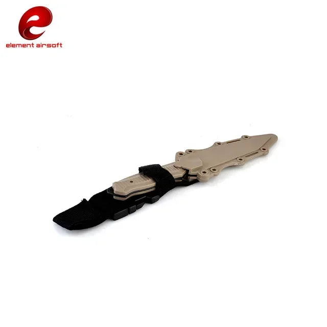 Tactical Combat Knife Model Toy with Rubber Training Sheath Military Birthday Gift CS Cosplay Prop for Enthusiasts