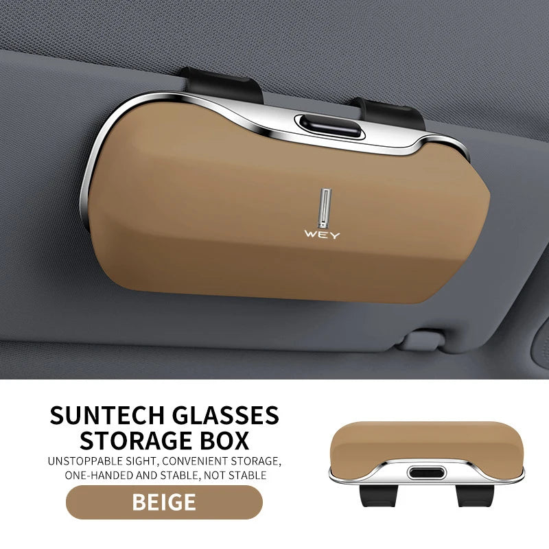 For GWM WEY 03 05 80 Coffee 01 05 03 02 07 Mocha latte Mountain VV7 VV5 Accessories Car Visor Sunglasses Car Glasses Case Clip