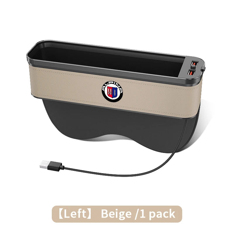 For ALPINA B3 B4 B5 B7 B8 D3 D4 D5 XD3 XD4 XB7 G05 G10 G20 G30 G60 G82 E60 E87 E92 F10 F20 F30 Car Seat Gap Festoon Storage Box