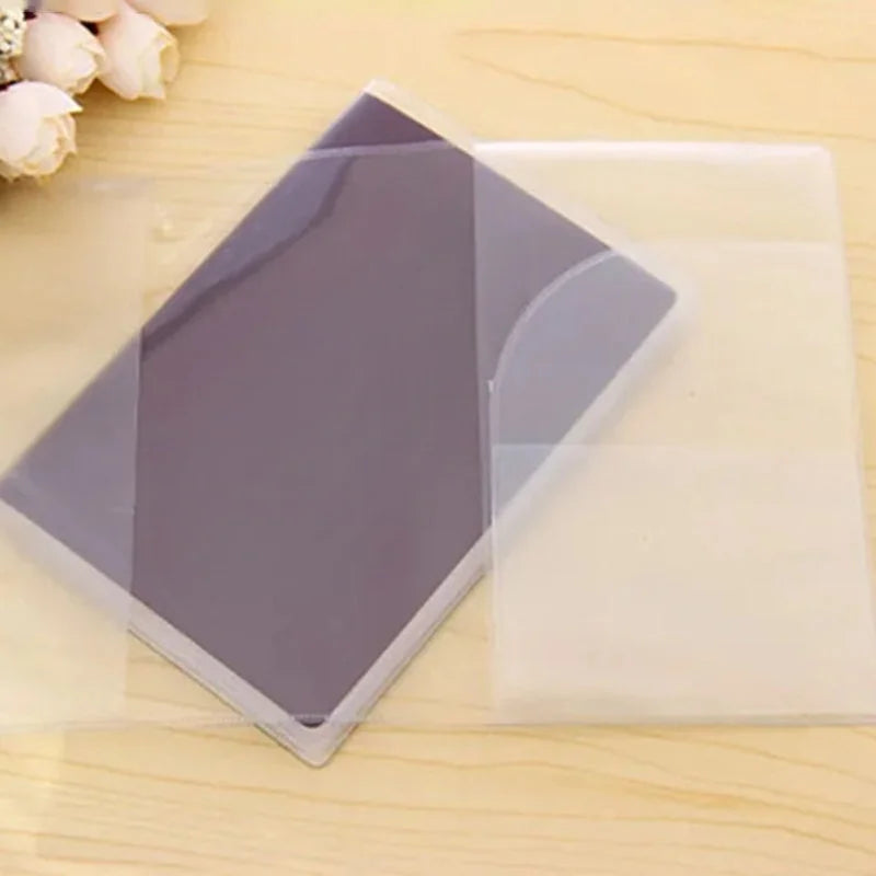 1PC Passport Protective Cover Transparent Frosted, PVC Material Waterproof Document Case