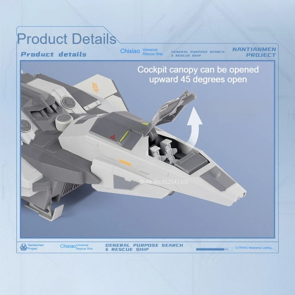 1:100 1:250 Chixiao Universal Rescue Spacecraft Model Car Toy Metal Deicast Movable Parts Aircraft Models Fighter Decoration