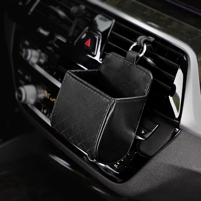 Car storage hanging bag car air outlet storage bag car air conditioning bar mobile phone card storage bag box car interior suppl