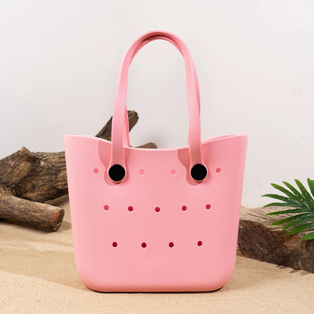 Large Beach Bag Summer EVA Beach Basket Women Picnic Tote Bag Holes Waterproof Handbag Pouch Shopping Shoulder Bag