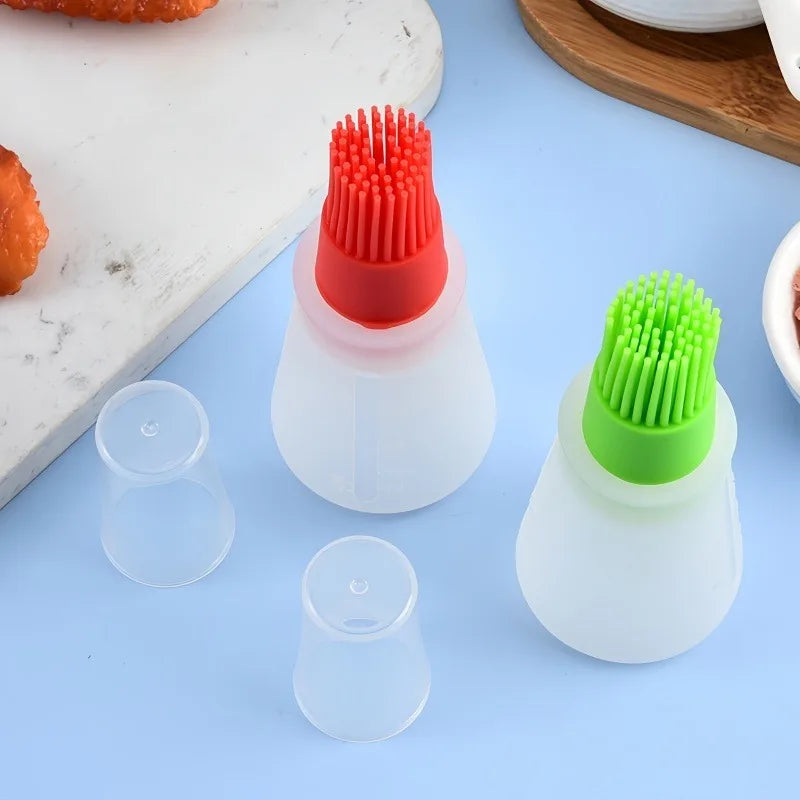 Silicone Oil Brush Bottle Detachable Brush Head   Barbecue Grill Oil Brush Kitchen Pastry Steak Baking Household Tools