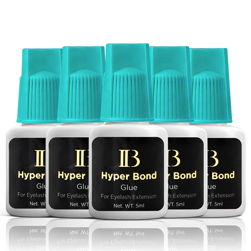 10 Bottles  IBeauty Hyper Bond Glue for Eyelash Extensions Professional 5ml Korea Cyan Cap False Lash Adhesive Makeup Tools