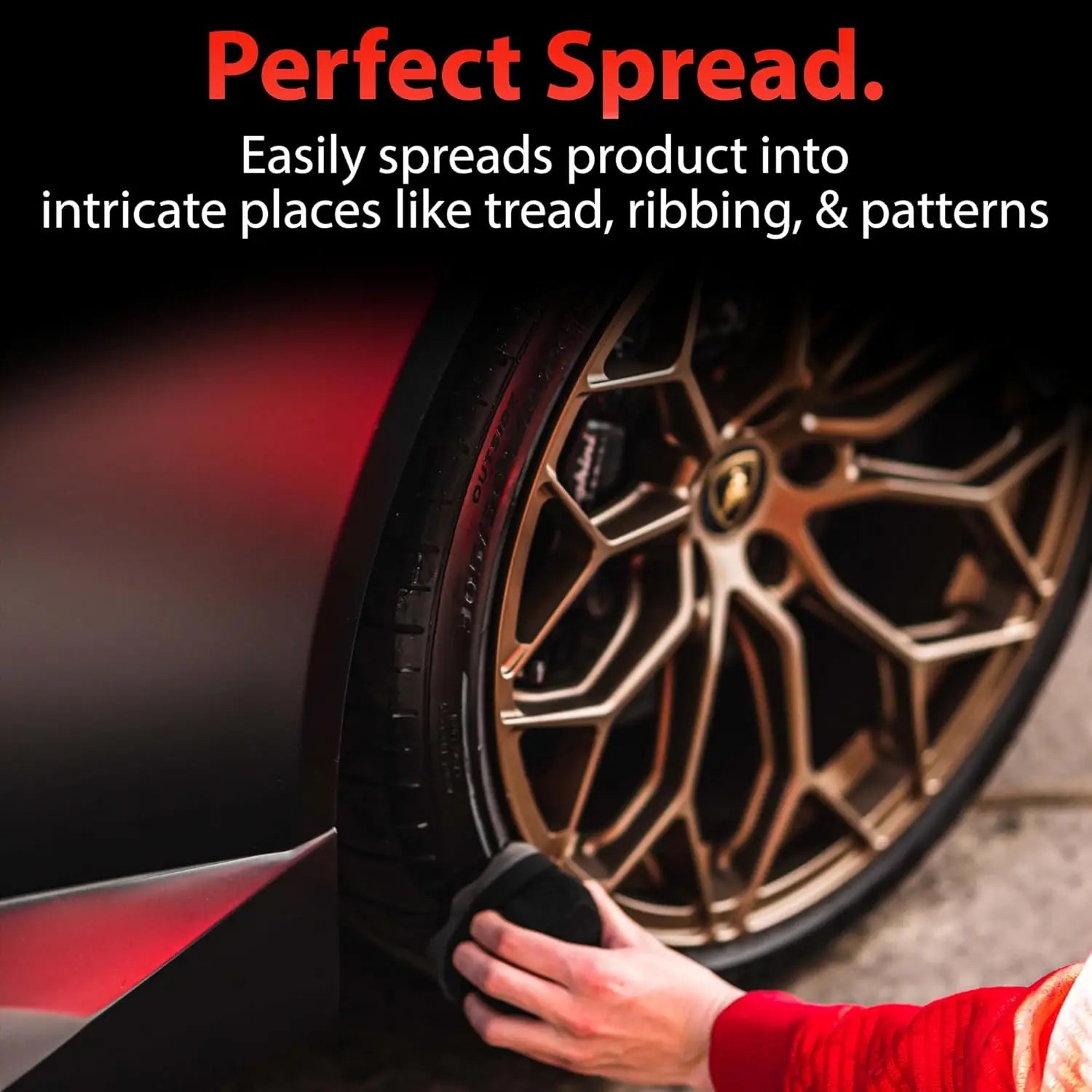 Tire Shine Applicator Pad, Durable and Reusable Hex-Grip Tire Dressing Applicator Pad for Applying Tire Shine