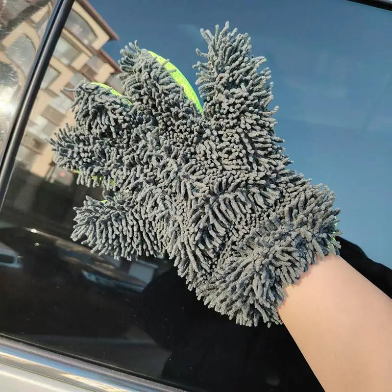Automobile Cleaning Tools 1 2 Pack Microfiber Car Wash Gloves Sponges for Vehicle Detailing Home Washing