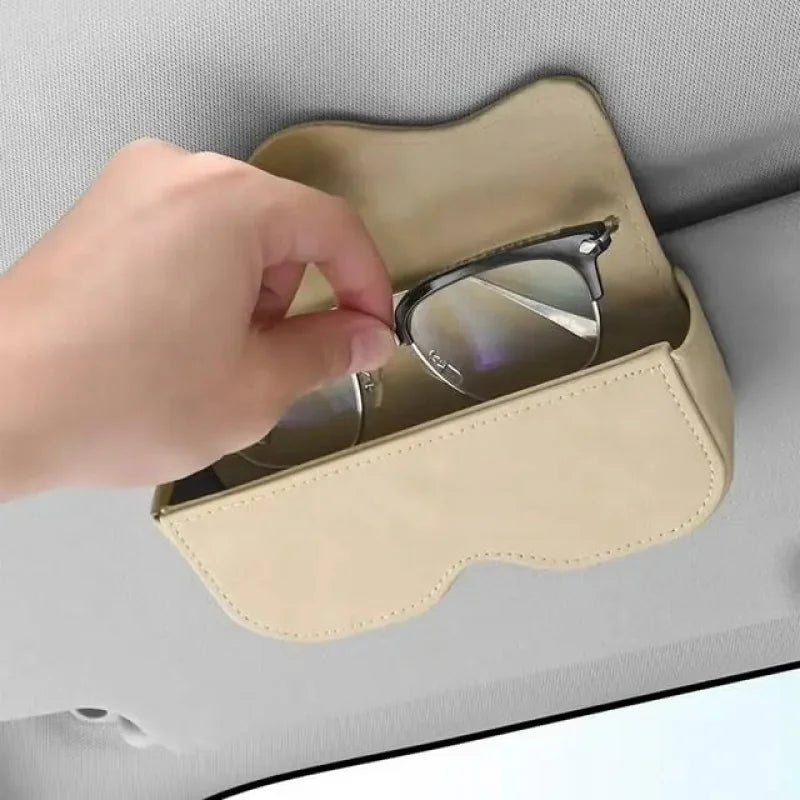 Universal Suede Eyeglasses Holder Compatible with Most Car Sun Visors