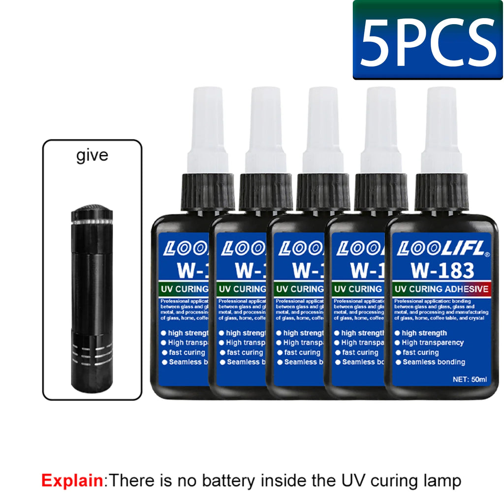 Hot Sell UV Hard Resin Adhesive UV Glue Welding Kit 50g/1000g DIYJewellery Making For Jewellery Glass Metal 1-Minute Fast Curing