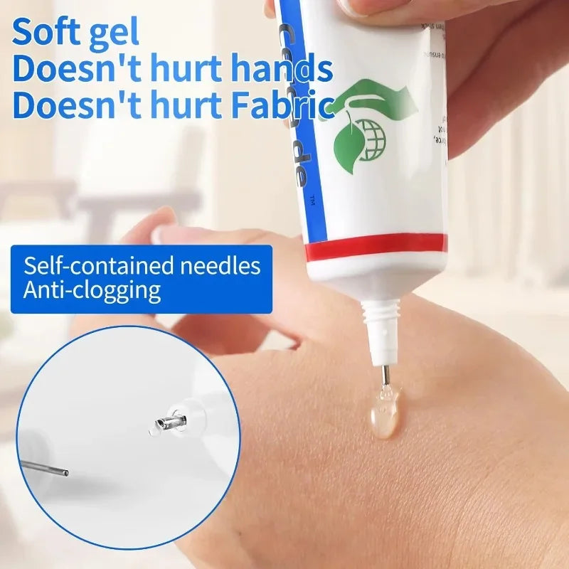 15/60ml Quick Dry Fabric Glue Waterproof Fabric Patching Glue Versatile Fabric Repair Seam Adhesive for Clothing Textiles