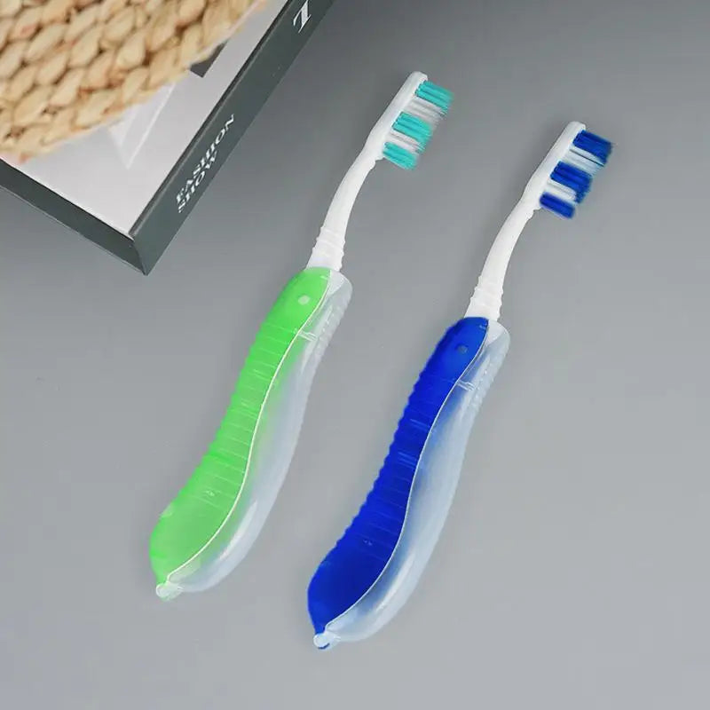 For Trip Daily Use Women Men Travel Folding Toothbrush Portable Toothbrush Built In Cover Multi Color Size Collapsable Brush