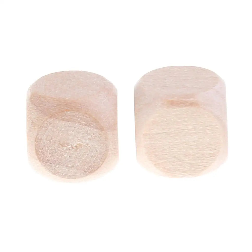 MagiDeal 50Pcs/Lot Wood Blank Dice 16mm Game Dice for DIY Decor Craft Projects Table Card Role Playing Games D&D DND MTG Toys