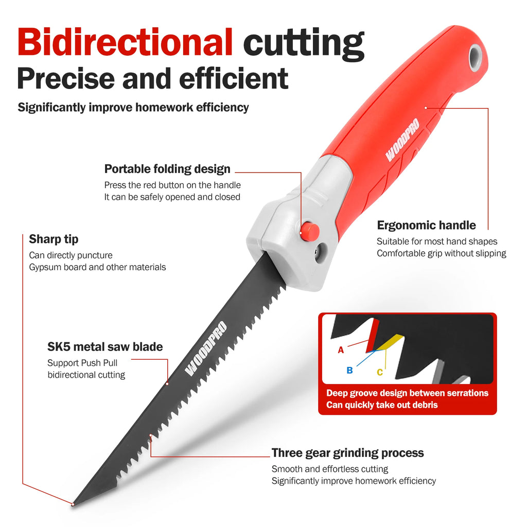 Drywall Saw Folding Saw SK5 Metal Saw Blade Cutting Tool for Cutting Drywall Home Renovation DIY Hand Job Saw Folding HandSaw