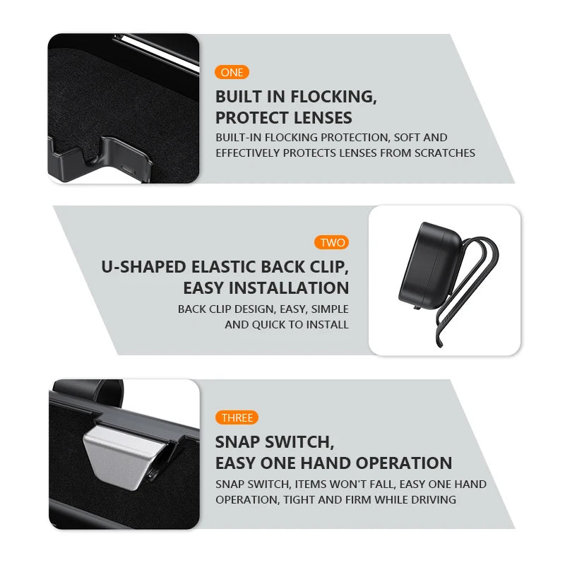 For Vauxhall Car Sun Visor Sunglasses Case Glasses Organizers Box VXR Astra Mokka Tigra Corsa Grandland D Astra G J H
