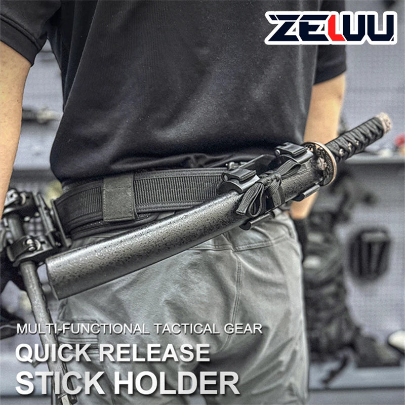 Multifunctional Stick Holder Tacical Adjustable Molle Clip Samurai Knife Tools Cover Portable Outdoor Survival Gear For Belt