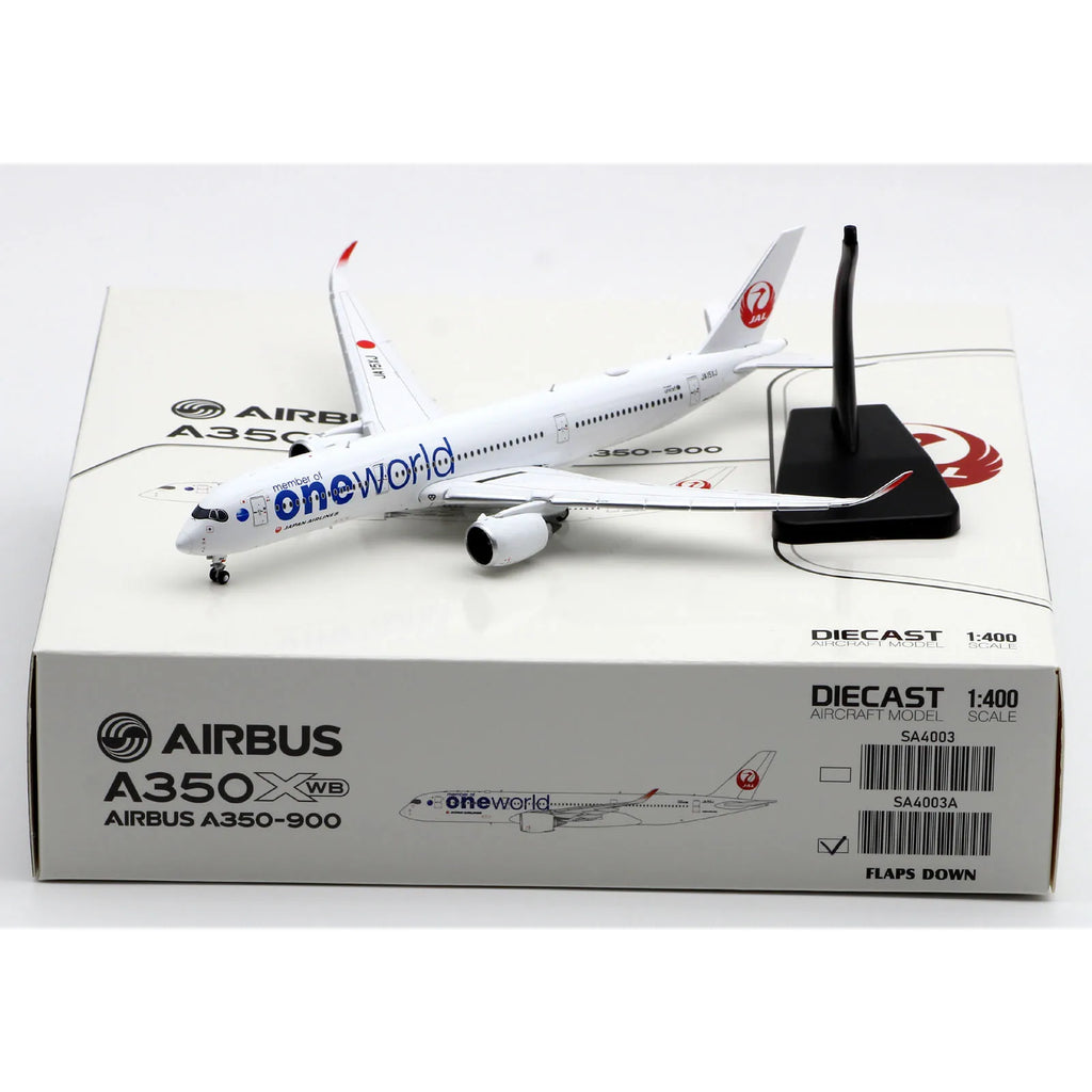 SA4003A Alloy Collectible Plane JC Wings 1:400 Japan Airline JAL Airbus A350-900XWB Diecast Aircraft Jet Model JA15XJ Flap Down