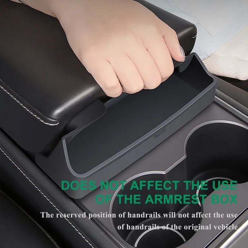 For Tesla 2023 Model 3 Model Y Central Control Armrest Glasses Pocket Accessories 2023 Glasses Case Silicon Storage Casket