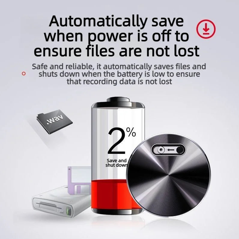 2026 NEW Mini Magnet Voice Activated Recorder 4-8G  Small Digital Audio Recording Device Sound Dictaphone