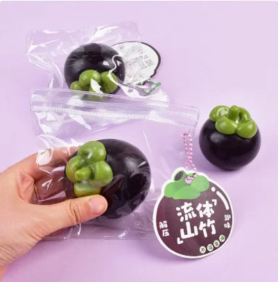 Creative Mangosteen Squishy Fidget Toy Building Block Filling No Rebound Squeeze Toy ASMR Sensory Anti Stress Toys for Adults