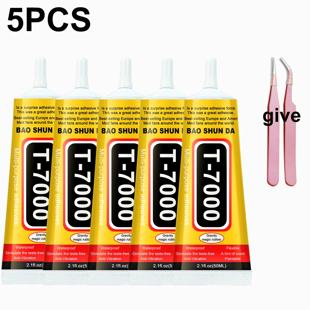 T7000 Glue 15ml 25ml 50ml 110ml 5pcs Strong Adhesive for Phone Screen Repair Jewelry DIY Craft Electronics Leather Shoe