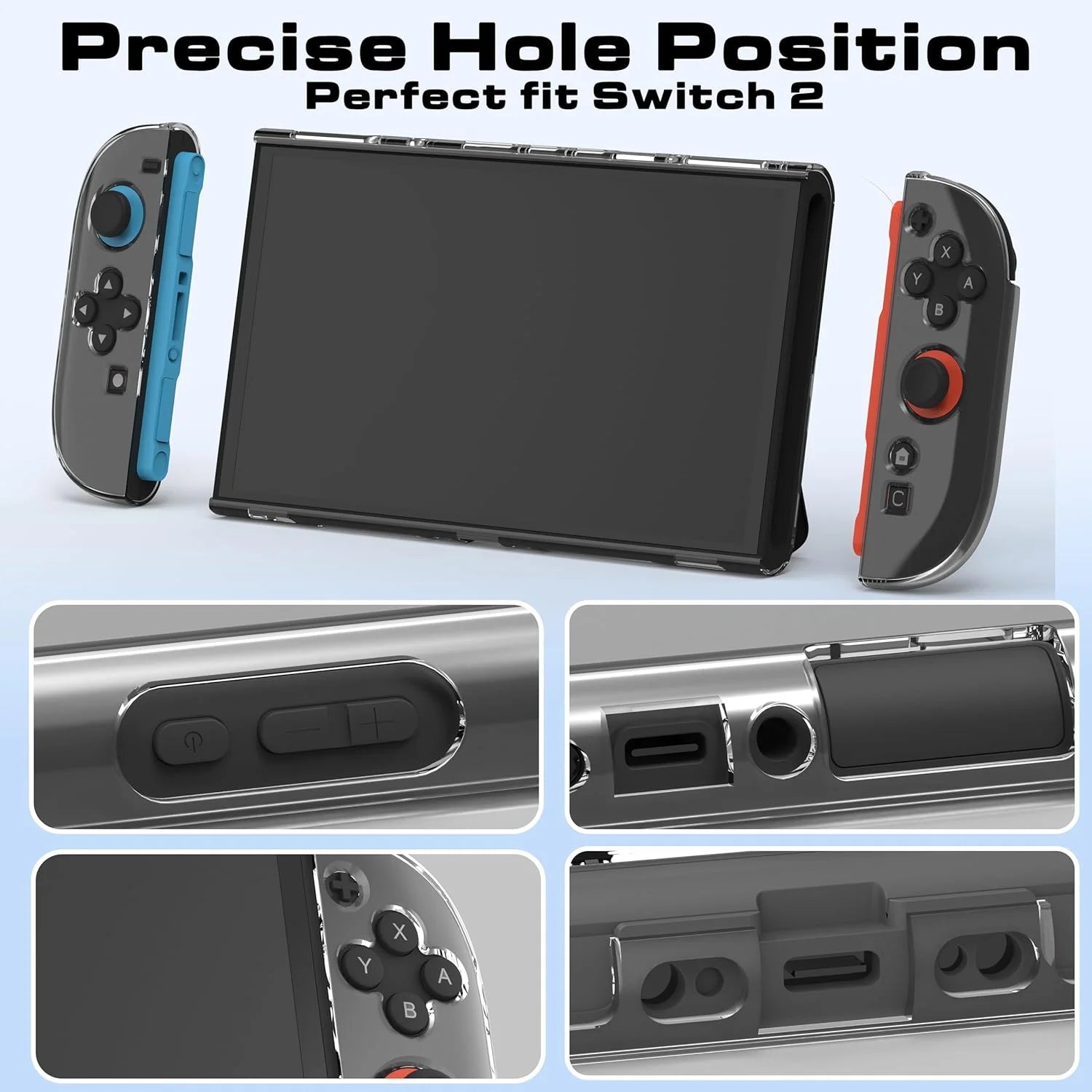 PC +TPU Soft Protective Case for Nintendo Switch 2 Joystick Controller Split Cover Skin Shell Protector For Switch 2 Accessories