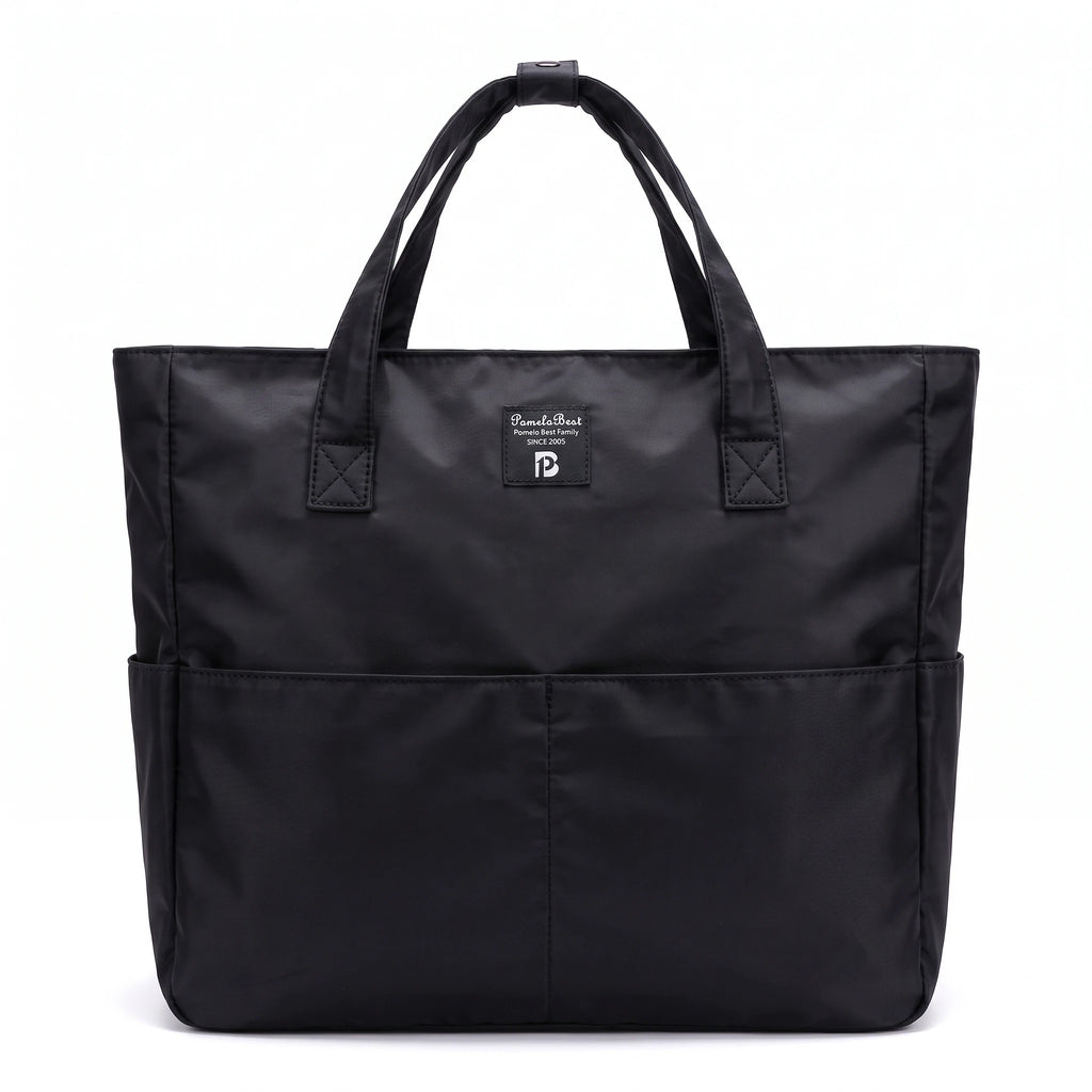 35L Large Gym Tote Bag for Women Soft Waterproof Polyester Yoga Handbag Multi Pocket Work Travel Beach Bag With Shoe Compartment