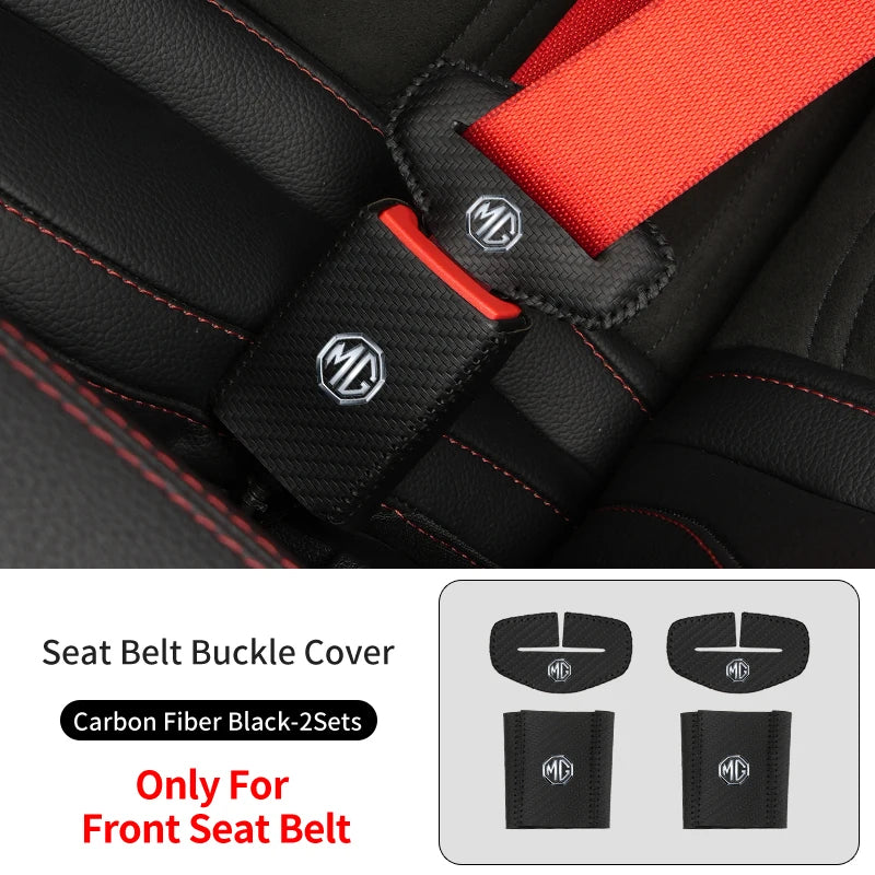 Car Seatbelt Buckle Protector Case Anti-scratch Cover Interior For Morris Garages MG 3 5 6 7 HS ZS GS Hector TF GT ZR RX5 RX8
