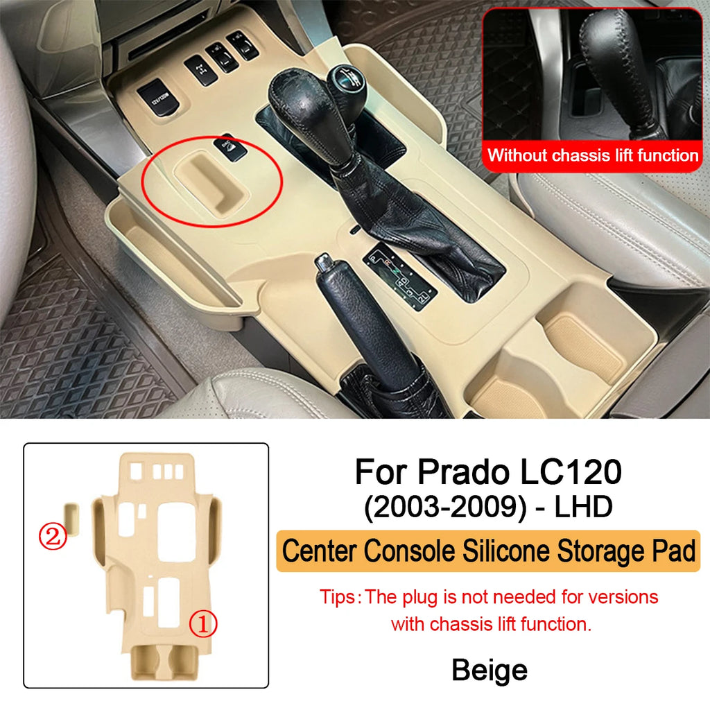 Suitable for 2003-2009 Toyota Prado Lc120 Central Control Silicone Storage Mat Central Control Anti-Slip Protection Mat Interior Protection Accessories
