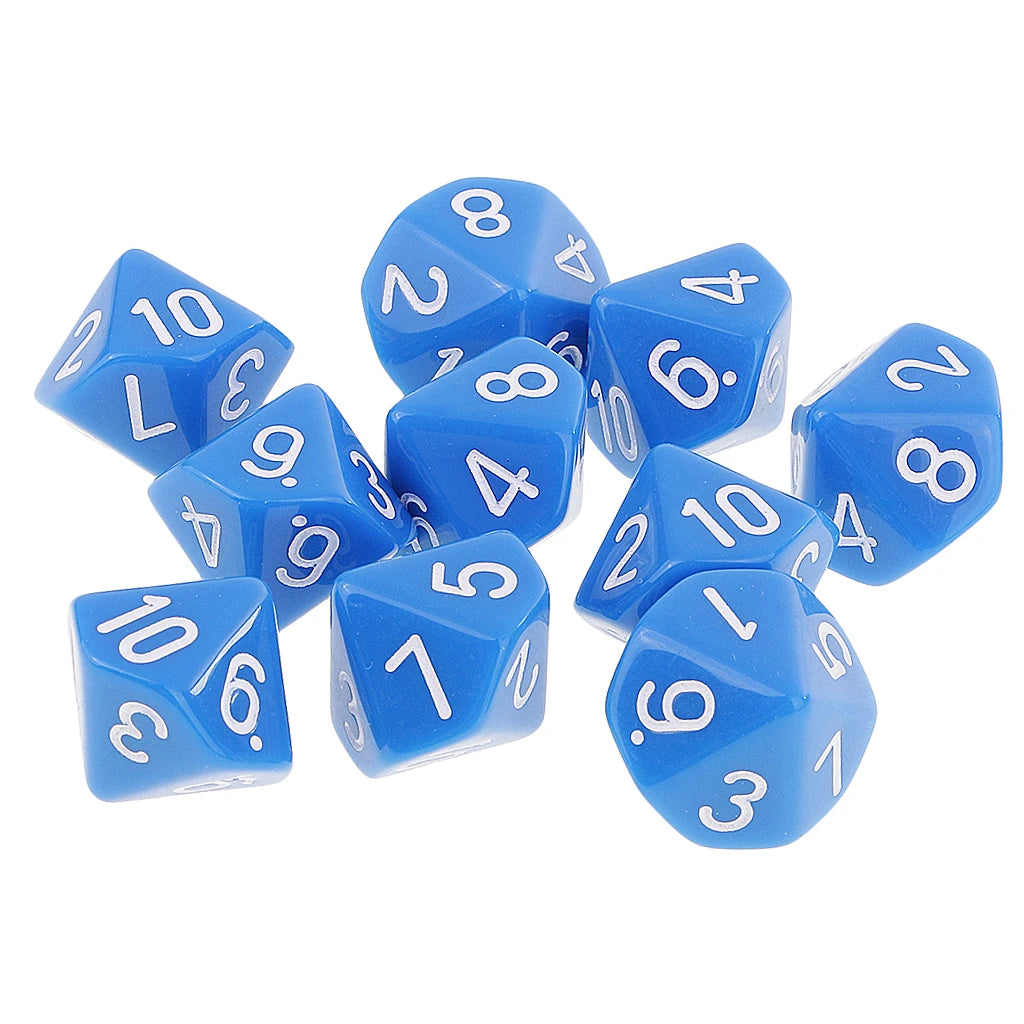 10pcs RPG DND Polyhedral Dice Set D10 D8 – Board Game Multi-sided Dice / 10 dés polyédriques RPG DND D10 D8 – Jeux de société multi-faces