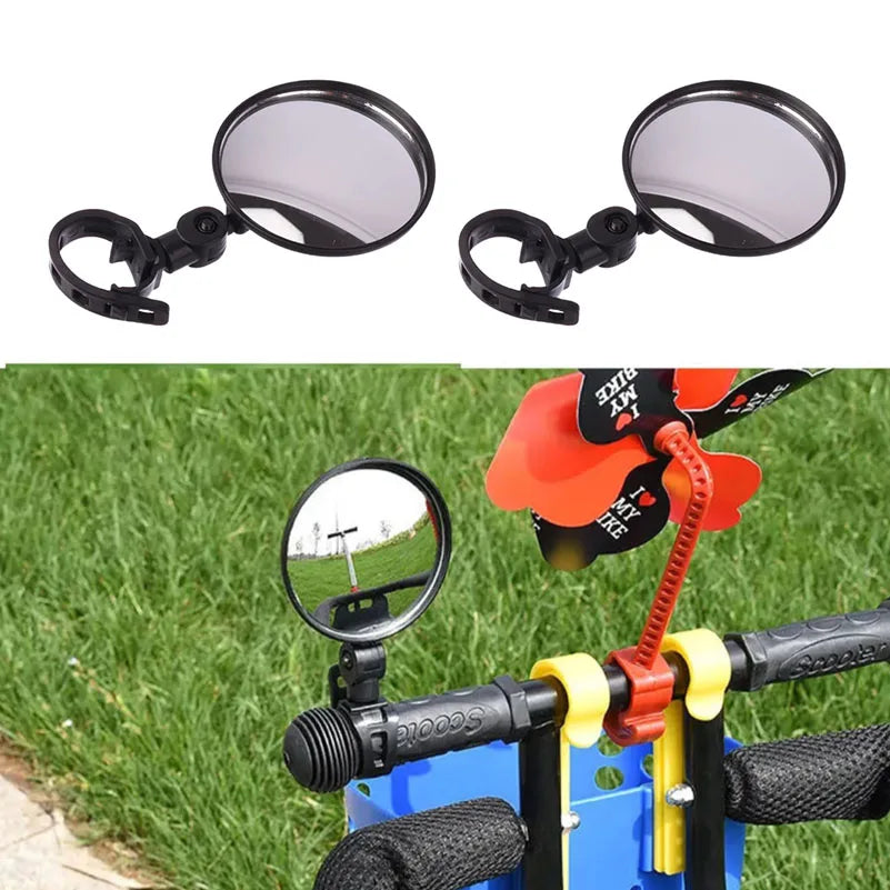 Monolithic bicycle rearview mirror 360 adjustable rotating high-quality bicycle handlebar easy to install rearview mirror