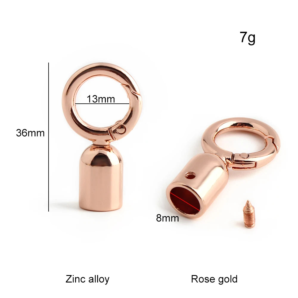 10/30/100PCS Metal Bag Straps Clasps Tassel Fringe Cap Buckle For Lether Rope Cord Lock Connector Hanger Shoulder Accessories