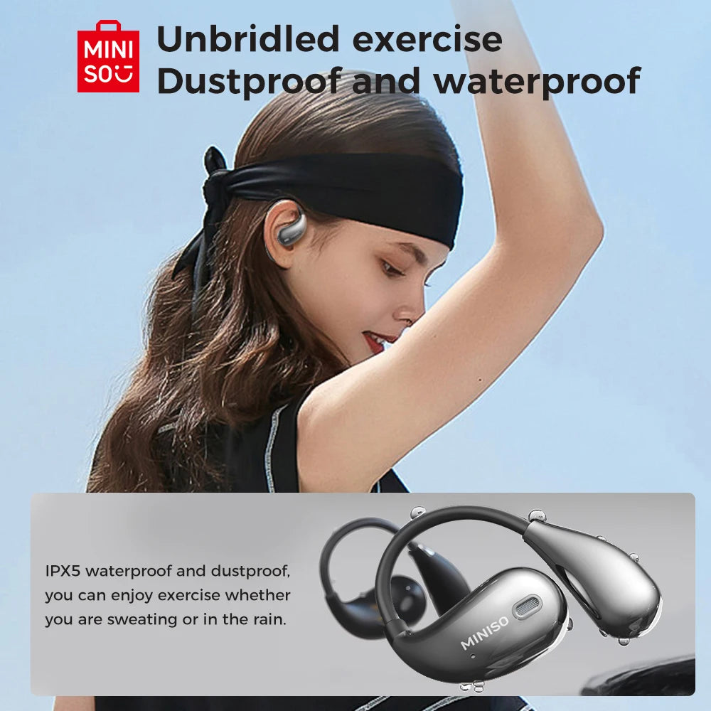 MINISO M95 AI Translator TWS Bluetooth Earphone with Mic Sports Wireless Headphones Long Battery Life Full Color Touch Screen