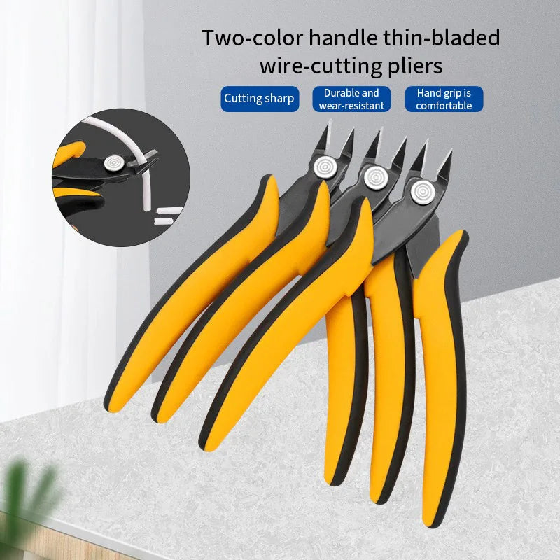 Multistyle Mini Wire Cutter Diagonal Pliers Small Cutter Electronic Pliers Wires Insulating Rubber Handle Model Hand Tools DIY