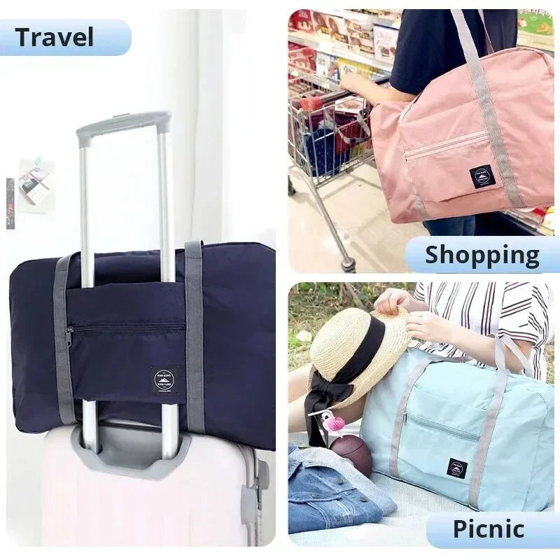 Folding Travel Organiser Bag Luggage Bag Travel Handheld Boarding Bag Large Capacity Travel Storage Sports Gym Bags