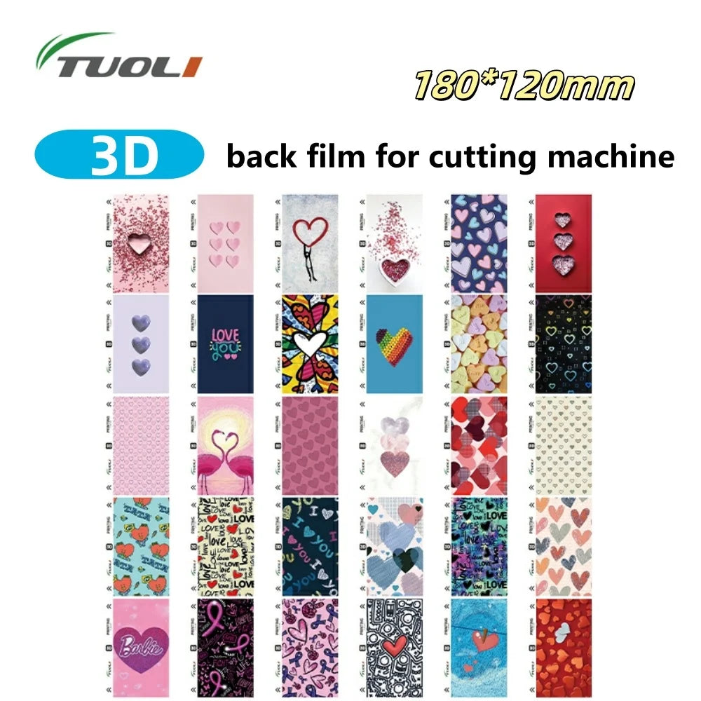 TUOLI Car Back Sticker for Mobile Phone Screen Protection Hydrogel HD Film Cutter Plotter Machine 3D Embossed Mix Skin Paper