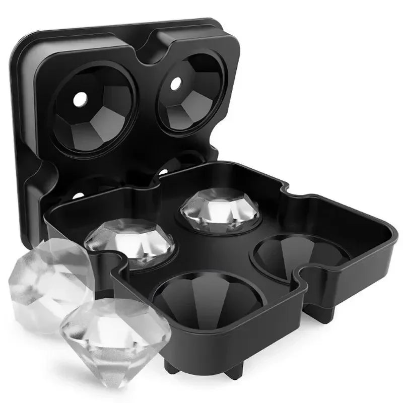 Food Grade Reusable Ice Maker IceCream Tools Ice Ball Mold Round Square IceTray Mold Silicone Ice Cube Mold Kitchen Tools