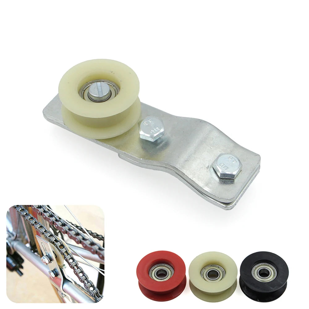 Pulley Chain Tensioner Bracket Roller For 50cc-80cc Engine Motorized Bicycle Bike Push Bike Engine kit Chain Guard Protection