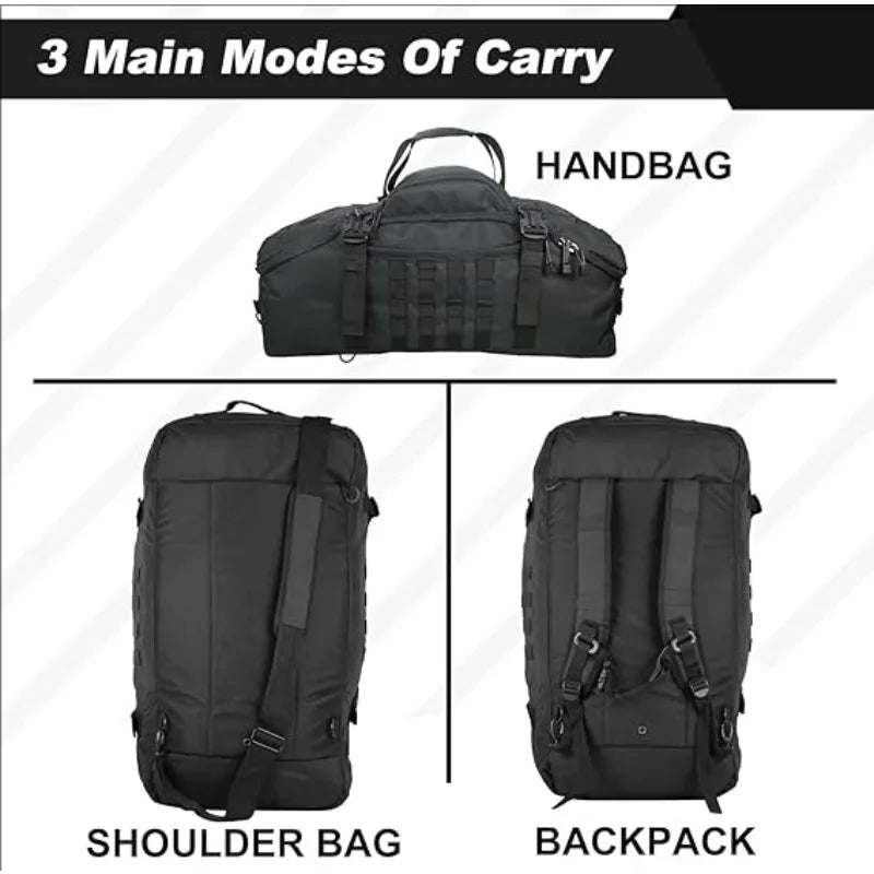 25L 45L 80L Sport Travel Bag Molle Tactical Backpack Gym Fitness Bag Large Duffle Bags for Camping Hunting Fishing