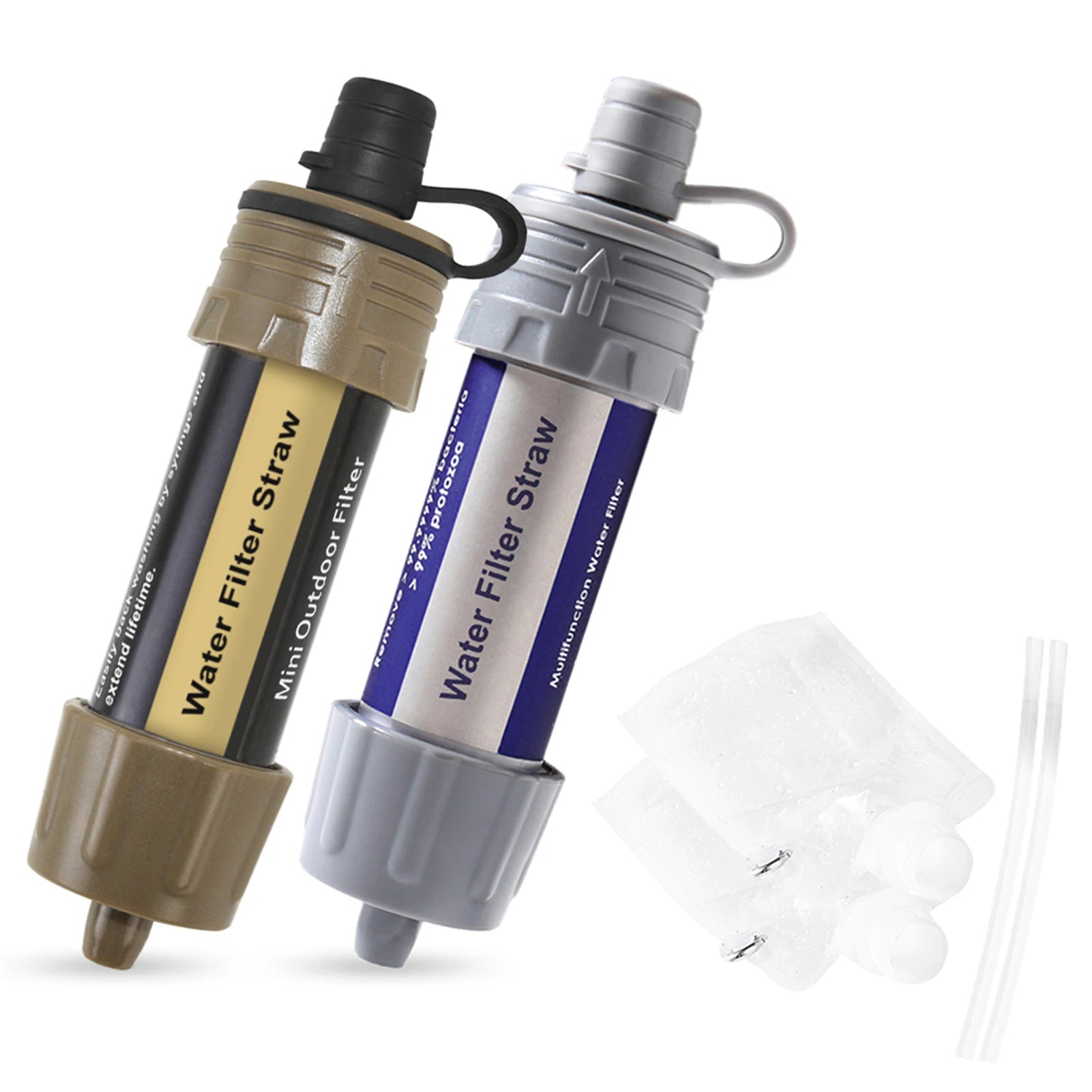 Outdoor Water Filter Straw Portable Emergency Water Purifier for Camping Hiking Survival Travel Filtration System