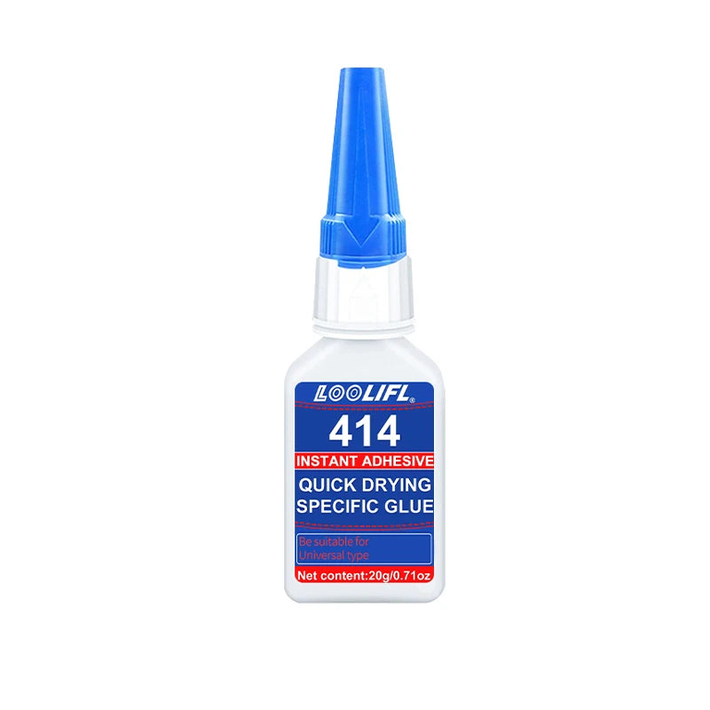 New 414 strong glue, 10 seconds bonding, waterproof, odorless, suitable for plastic, wood, metal, ceramics. Widely used.