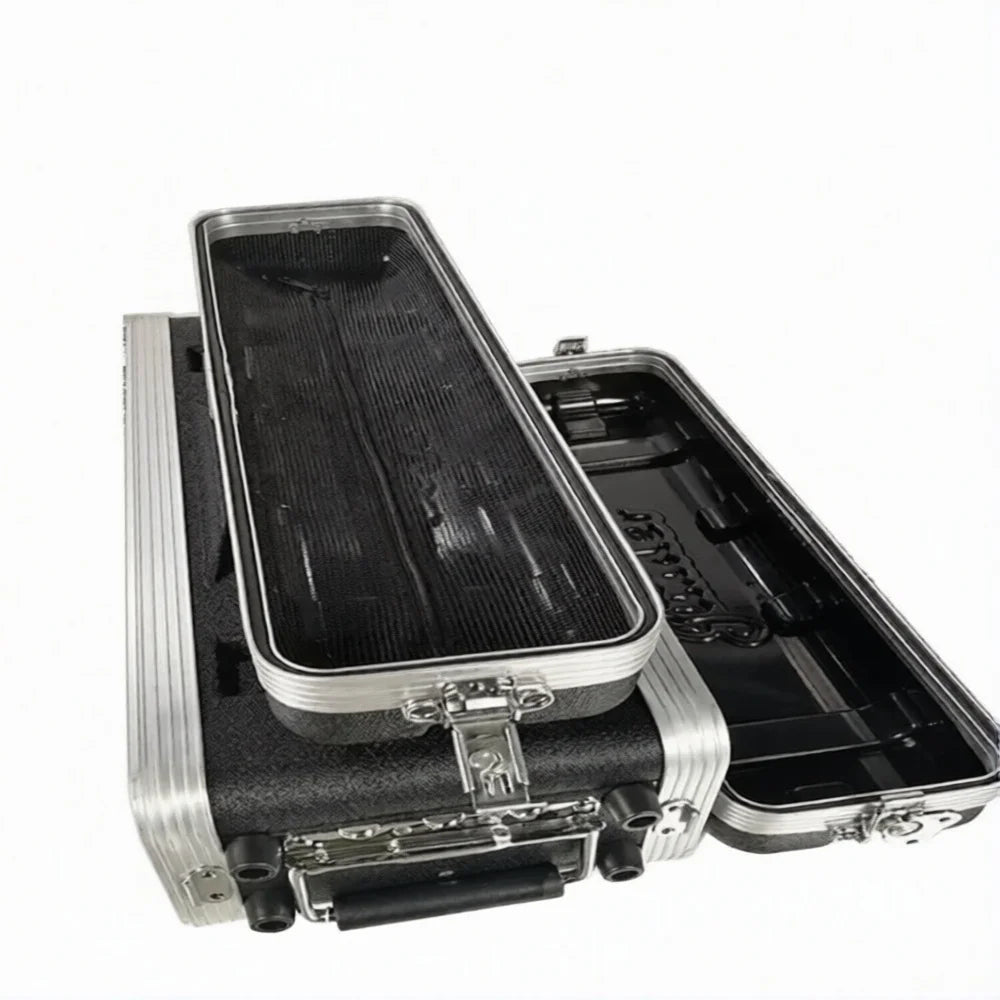 Portable ABS Cabinet with Main Body Depth 210mm, Aviation Box Chassis Rack Shockproof Case for 19 inch Receiver