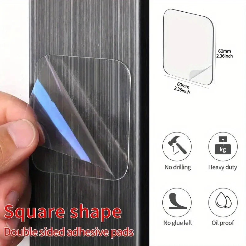 Square Transparent Double-Sided Tape - Strong, Removable & Waterproof Adhesive for Wall HooksHalloweenandChristmasDecoration