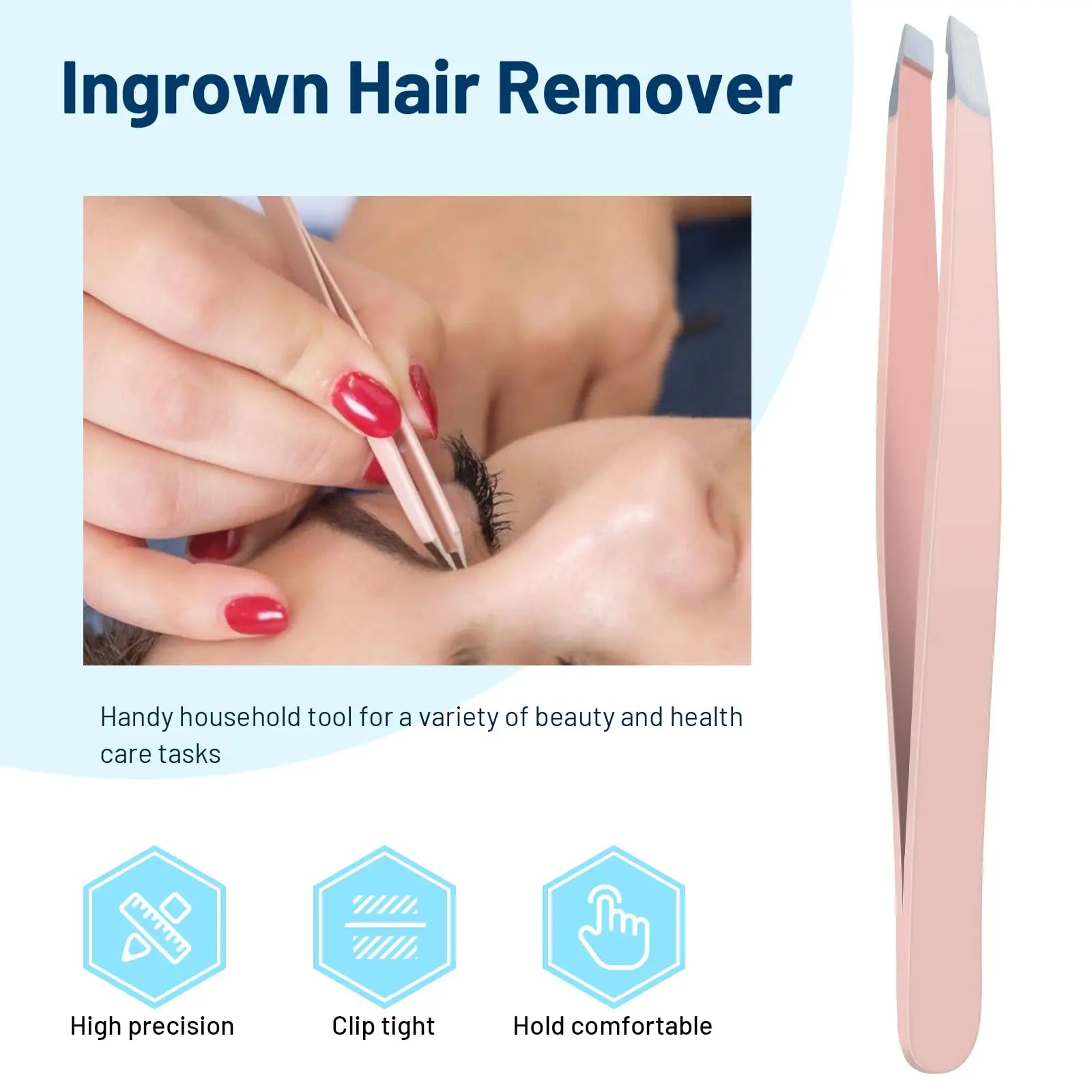 Blackhead Remover Tweezers,Ingrown Hair Tweezers, Precision Blackhead Pimple Extractor, Cell Clips Tweezers, Tweezers for Women
