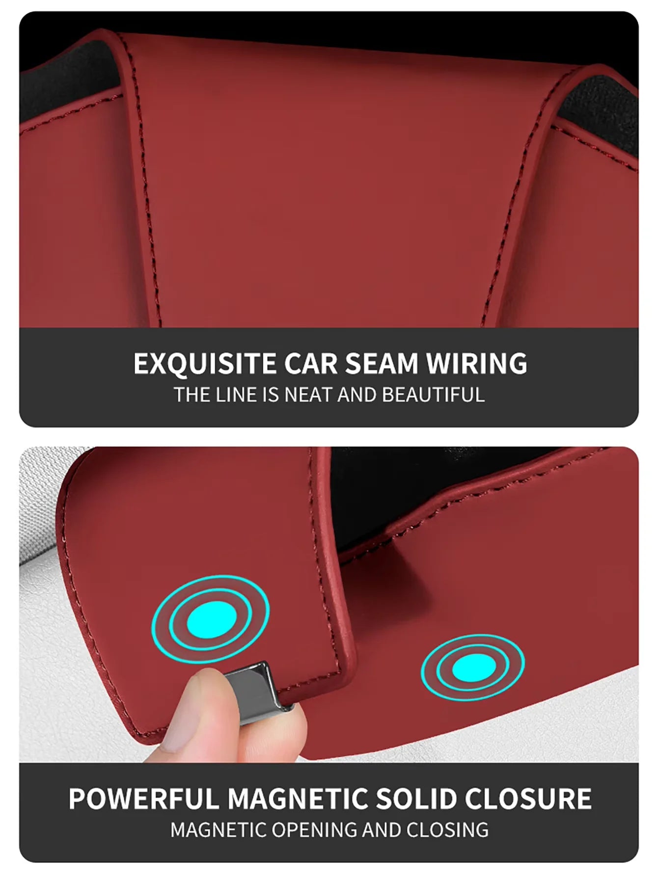 Magnetic Sun Visor Storage Car Glasses Case Portable Sunglasses Clip Organizer Car Supplies