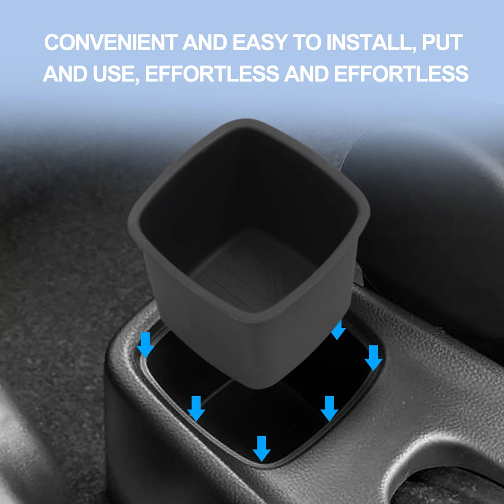 Right Drive for Suzuki Swift 2016 - 2024 Water Cup Holder Storage Box Shock-Absorbing Tray  Car Interior Accessories Black