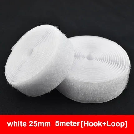 5Meters/Lot 16-100mm Black White Non-Adhesive Fastener Tape Hook and Loop Tape No Glue DIY Sewing Accessories Magic tape