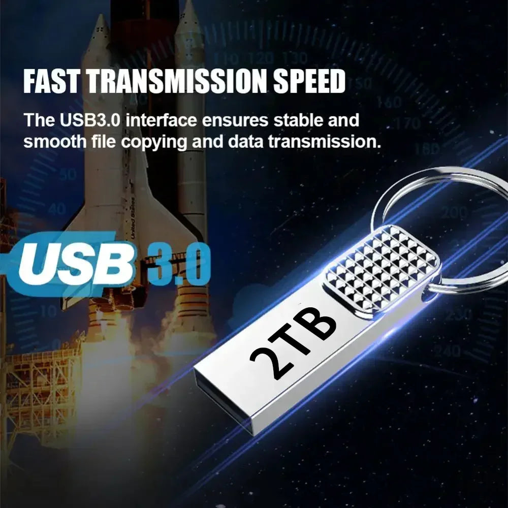 New USB 2.0 Flash Drive Metal High-Speed Pen Drive 1TB 2TB Waterproof Type-C USB Pen Drive For Computer Storage Device